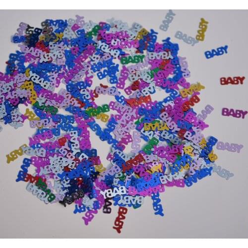 15g Colorful PVC BABY Table Scatter Confetti Ornaments Kids Baby Shower Baptism Birthday Party Baby Boys Girls Born Decorations