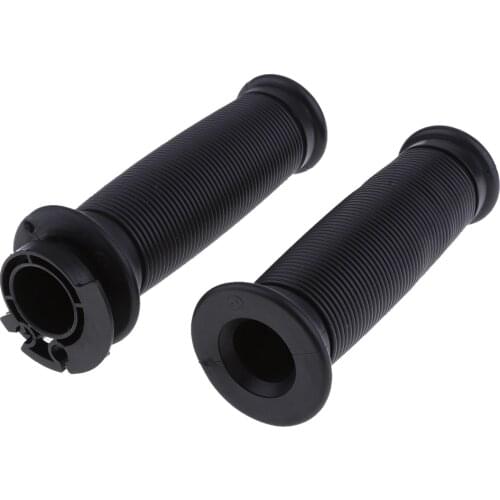 22mm Motorcycle Vintage Rubber Handlebar Grip Cafe Racer Sport Bike Black