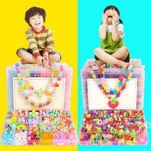 24 Grid DIY Handmade Beaded Toy Girls Toys Creative DIY Bracelet Toys Girl Weaving Bracelet Jewelry Making Toys Creative Toys