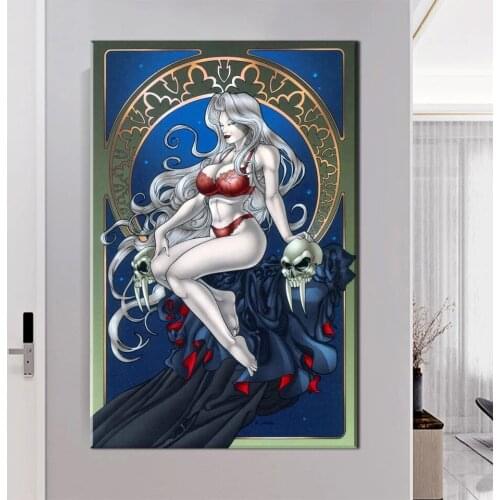 5D DIY Diamond Painting Lady Death Handicraft Diamond Embroidery Full Square Round Drill 3d Cross stitch Mosaic Sexy Girl A2280