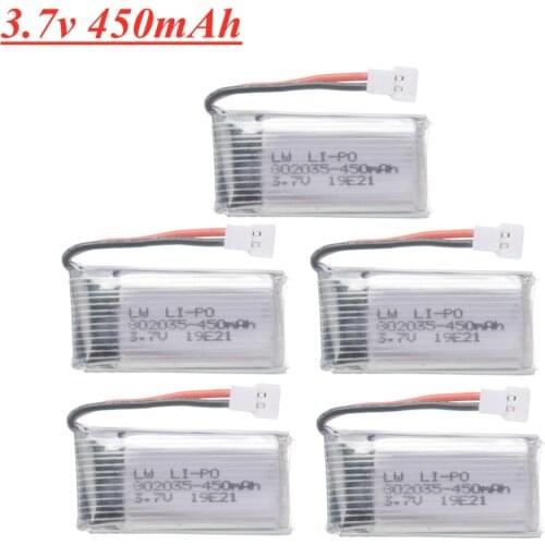 3.7V 450mAh rechargeable battery For H107 H31 KY101 E33C E33 U816A V252 H6C RC Quadcopter 3.7v drone Lipo Battery xh2.54 plug