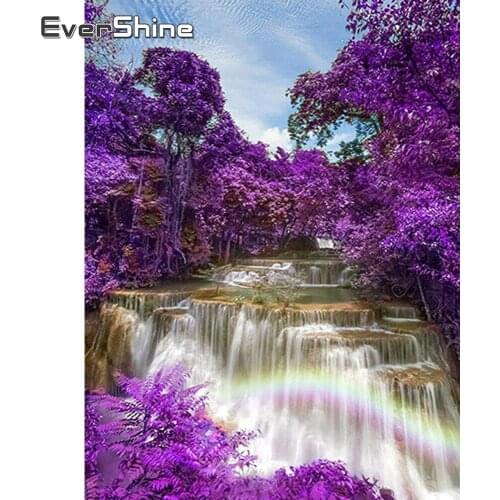 Evershine 5D DIY Diamond Embroidery Scenery Tree Diamond Painting Landcape Cross Stitch Diamond Mosaic Full Display Rhinestones