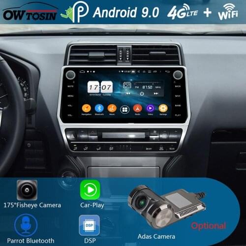 10.1" IPS Android 9.0 8Core 4G+64G Car Multimedia Player For Toyota Land Cruiser Prado 2018 2019 GPS Radio DSP CarPlay Parrot BT