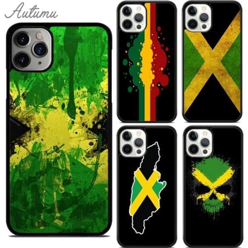 Jamaican Flag Phone Case for iPhone 11 12 Pro Max mini X XR XS SE 2020 5 6S 7 8 Plus Samsung Galaxy S8 S9 S10 Cover shell