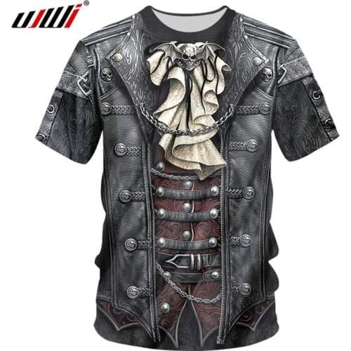 UJWI New 3D Art Skull T-Shirt Mens Vest dress pattern Fashion Brand Mens Ghost T-shirt 3D Print Rock Hip Hop Harajuku T-Shirt