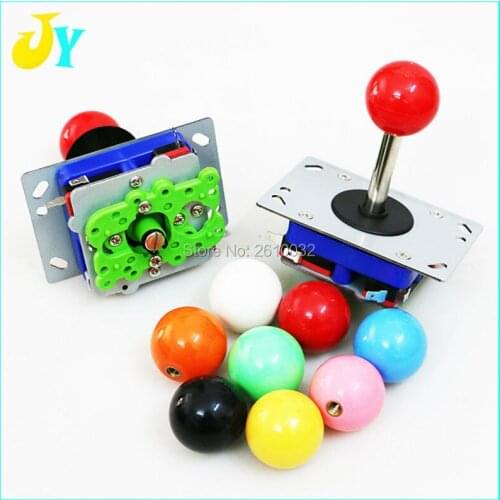 Classic 2/4/8 way Arcade stick Pac Man Game Ball Pick a color zippy long joystick 9 Colors Ball top choose