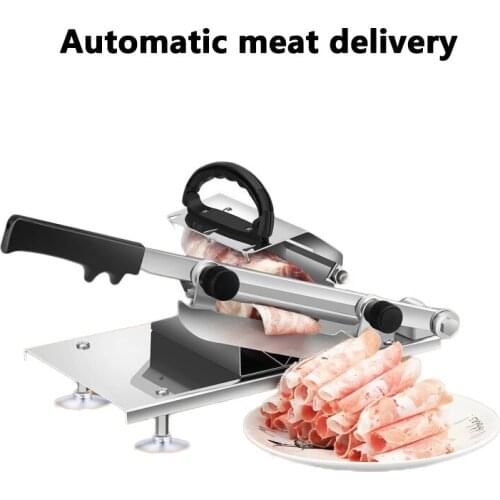 Commercial desktop meat slicer Manual vegetables cutter Multi-function slicing machine for mutton/fat beef/lotus root pieces