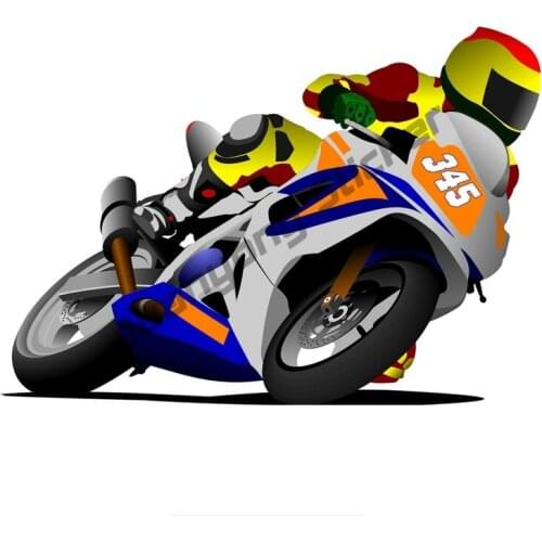 Biker Motocycle on Board Car Sticker Funny Coloful Decal Window Camper Truck Car Body Motorcycle Scratch-Proof Exterior Kk12x8cm