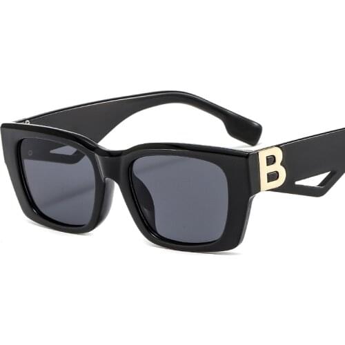 2021 New Fashion Cat Eye Sunglasses Women Men PC Gradients Lens Metal Logo Black Brand Designer Luxury Trend Square Sun Glasses