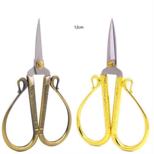 Stainless Steel Scissors For Handwork Gold Sewing Crafts Sewing Ceremonial Wedding Ribbon-cutting Scissors Tools Cutter Scissors