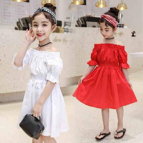 Girls Dress Bohemia Style Dresses Girls Short Sleeve Dress Adolescents 6 8 10 12 Big Kids Girls Clothes Pleated Princess Dress