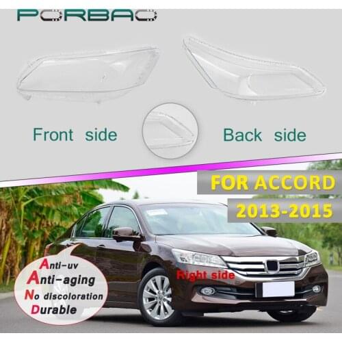 Headlight Transparent Glass Lens Cover for Accord 2015-2013 Headlamp Clear Auto Shell-Cover Replacement DIY