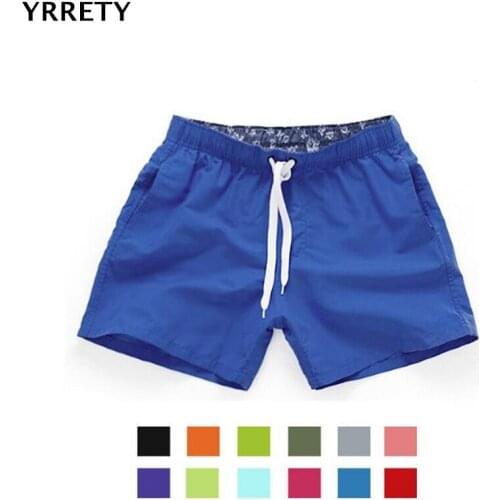 YRRETY Swimming Pocket Quick Dry Shorts For Swimwear Women Swimsuit Summer Beach Wear Surf Drawstring Elastic Waist Men Bottom