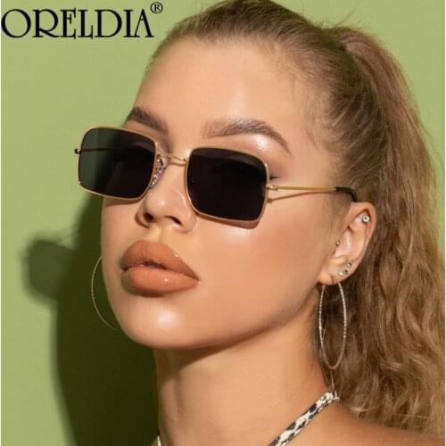 Classic Retro Sunglasses 2021 Women Rectangle Glasses Lady Luxury Steampunk Metal Sun Glasses Vintage Mirror Oculos De Sol UV400