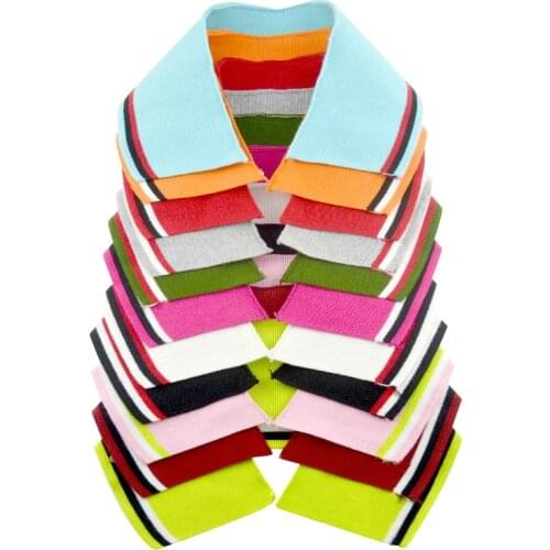 Knitted stretchy cotton collar for summer and autumn wear thread neckline garment accessories thin rib collar multicolor