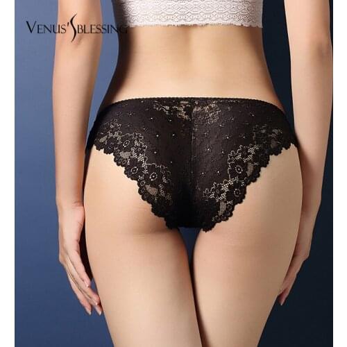 VENUSS BLESSING womens sexy underwear lace panties Lingerie breathable panty Hollow briefs girl