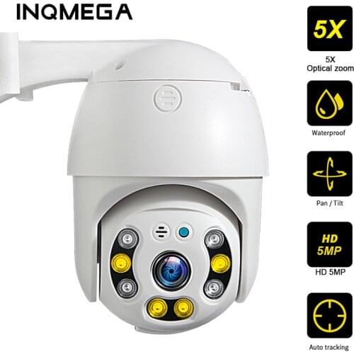 5MP PTZ Wifi Camera Outdoor ONVIF Auto Tracking AI Human Detection Wireless IP Camera 5x Digital zoom ICSEE Camera Wifi