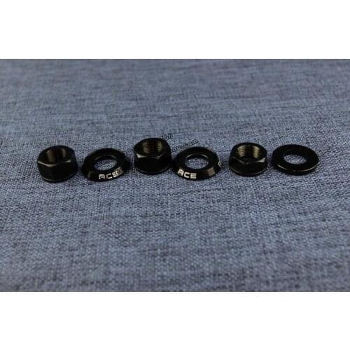 Bicycle Hub front Rear Wheel Adjustment Nut M10 For Folding Bike Aluminum Washers Groove Flat Gaskets Lightweightfor brompton