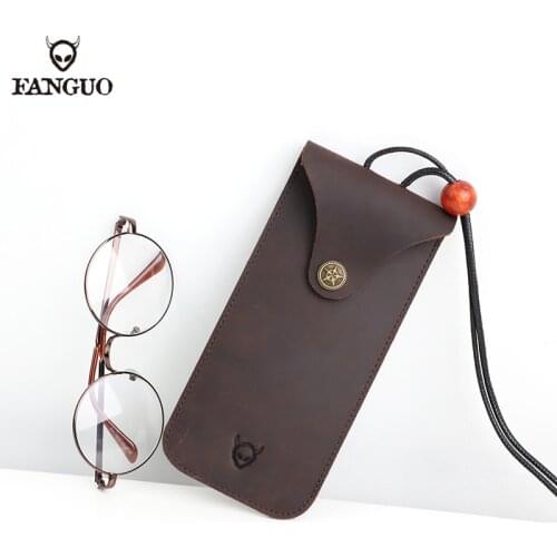 Handmade High Quality Genuine Leather Case For Glasses Storage Glasses Case New Casual Simple Fashion New Sunglasses Box
