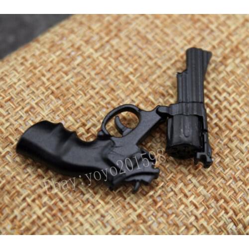 1:6 Scale Stirling Black Revolver Gun Weapon Model F12" Action Figure