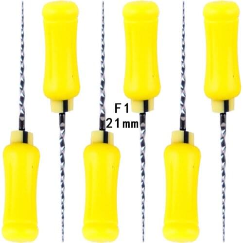 1Pack(6pcs)21mm F1 Dental Root Canal Files Niti Hand Endodontic File Rotary