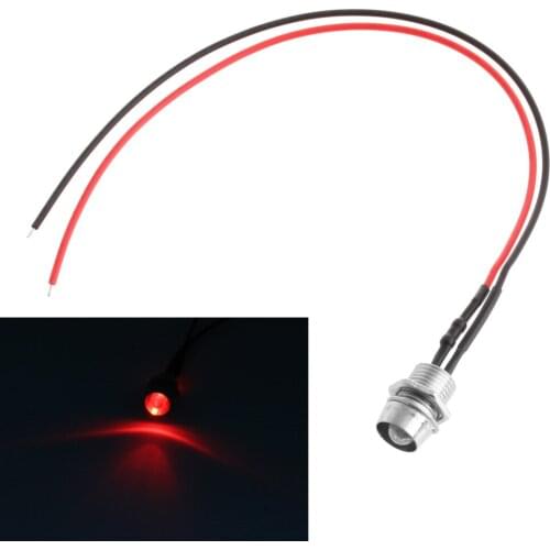 1x LED Indicateur Lumière Pilot Dash Directionnel Voiture Moto Bateau 12V Rouge E7CA