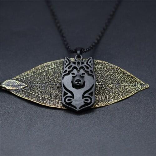 4 Colors New Alaskan Malamute Charm Necklace Trendy Metal Dog Jewellery Alaskan Malamute Pendant Necklace Women