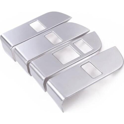 4Pc/set Chrome ABS Car Children Safety Door Lock Switch Button Panel Cover Trim Sticker For Land Rover Discovery 5 2017