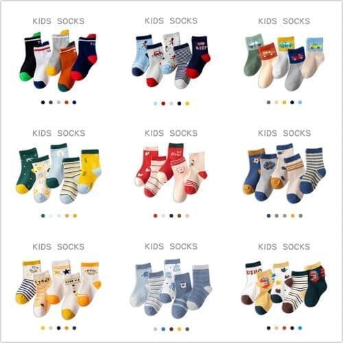 5 Paris/Lot Children Toddler Socks Boys Girls Fashion Baby Lovely Cartoon Monkey Socks Children Clothes Accessories