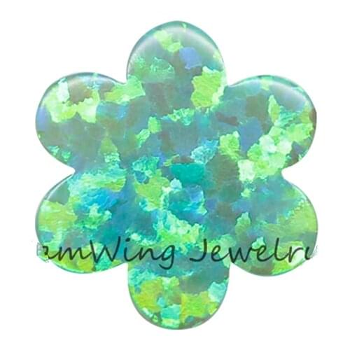 50PCS/lot Lucky design Six leaf flower Special Shape Opal Lab created opal beads Synthetic Fire Opal DIY Jewelry Necklace