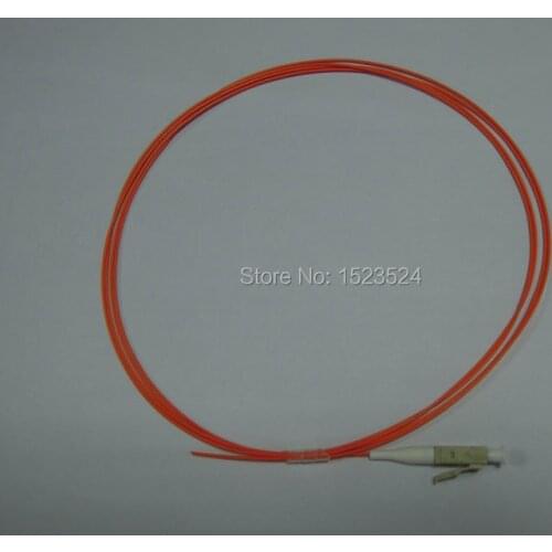 50pcs/lot Multimode Simplex PVC 0.9mm 1.5 Meters LC/UPC Fiber Optic Pigtail LC/UPC Pigtail