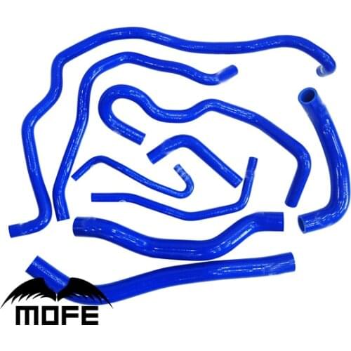 9PCS/SET Original Logo Silicone Water Radiator Coolant Heater Pipe Hose Kit For Mazda 6 2.0 2003-2008 Blue