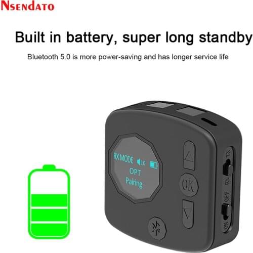 OLED Display Bluetooth 5.0 Audio Transmitter Receiver Aptx LL Low Latency for TV Car 3.5mm AUX Jack RCA Optical Wireless Adapter