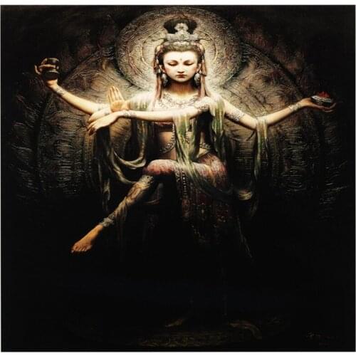 Custom mural Custom large mural wallpaper ceiling entrance corridor TV background Dunhuang flying figure 3D mural