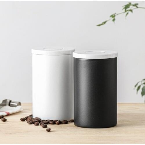 CAFEDEKONA sealed cans 0.4L stainless steel coffee storage jar with Unidirectional vent Store tea nuts Kitchen storage jars tool