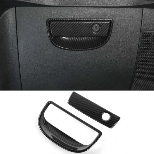 For Jeep Wrangler JK 2007-2017 Car Passenger Seat Glove Box Handle Cover Stickers Interior Auto Moldings Styling