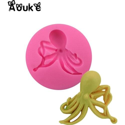 Octopus Shape Chocolate Cake Mold Pottery Soft Candy Fondant Silicone Mould Soap Baking Molds DIY Cake Wedding Decoration Tools