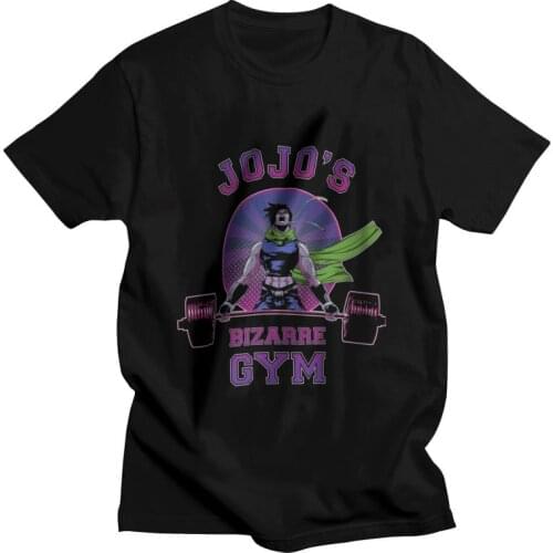 Retro Anime Manga Jotaro Jojos Bizarre Adventure Tshirt Men Tee 100%Cotton T Shirt Short Sleeve Aesthetic Gym T-shirt Gift Merch