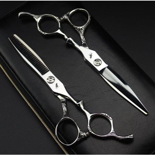 GM-31 barber scissors hairdressing cutting tools thinning shears for hairdressers 6.0 inch 440c steel Flower stalk
