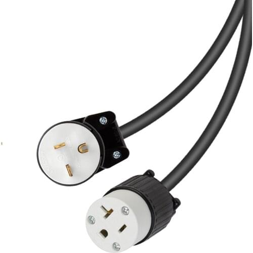 JORINDO NEMA 6-20P 90° elbow design plug to 5-20R socket AC power extension cord for American Standard Industrial Grade，20A