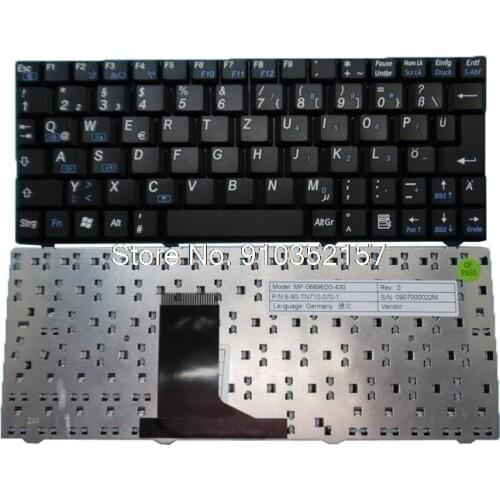 Laptop Keyboard For CLEVO MP-06896D0-430 6-80-TN710-070-1 German GR Black