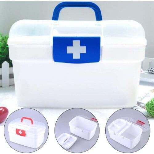 Medicine Box Organizer Plastic Pill Storage Box Holder Household Portable Multi-function Travel Outdoor Container Kit Pill Cases