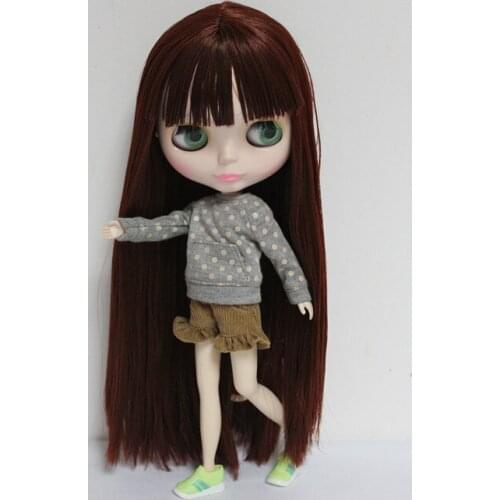 Free Shipping big discount RBL-22DIY Nude Blyth doll birthday gift for girl 4 colour big eyes dolls with beautiful Hair cute toy