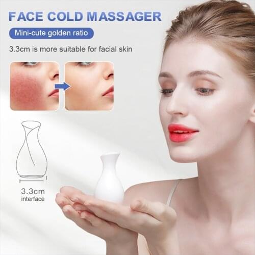 Mini Face Cold Massage Device Calm Skin Shrink Pores Remove Edema Facial Skin Care Device Compact Size