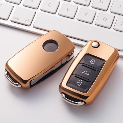 Soft Tpu Car Key Case Cover for VW Passat B5 B6 B7 CC B8 Variant Golf 7 Polo Tiguan Caddy Up Scirocco 2020 Key Shell Accessories