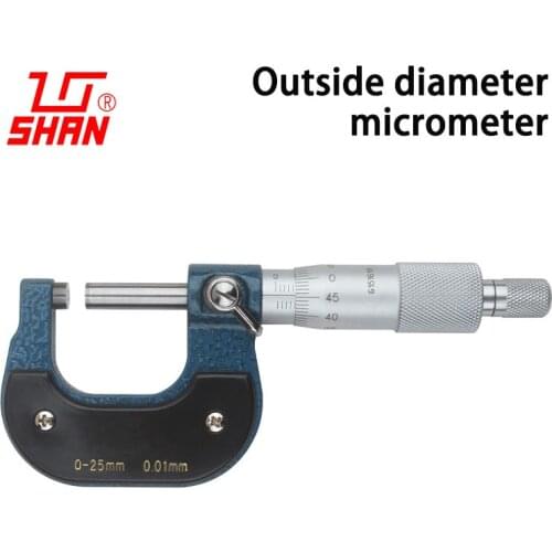 Outer diameter micrometer 0-25mm 0.01mm high precision spiral micrometer instrument caliper centimeter outside micrometers