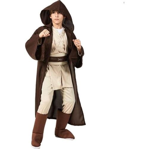 New Boys Deluxe Jedi Warrior Movie Character Cosplay Party Clothing Kids Fancy Halloween Purim Carnival Costumes
