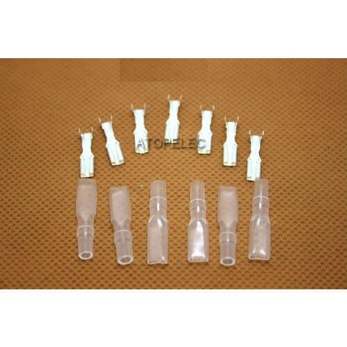 1 Set 2.8mm Crimp Terminal Female Spade Connector + Insulation Sheath Case