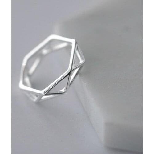 Charm Hexagon Finger Ring For Women Men Vintage Boho Knuckle Party Rings Punk Jewelry Girls Gift