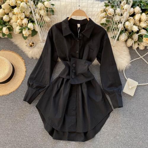 OLGITUM Fashionable Shirt Dresses